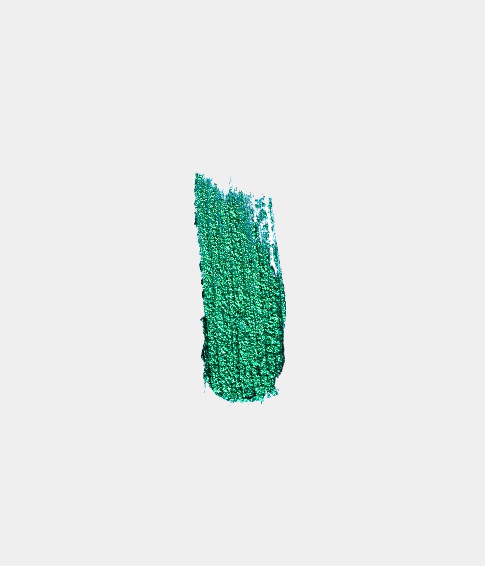 Single color swatch of Colorwand in figeater, an opaque lush metallic Emerald Green. 
