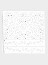 Closeup of stencil sheet with various star patterns