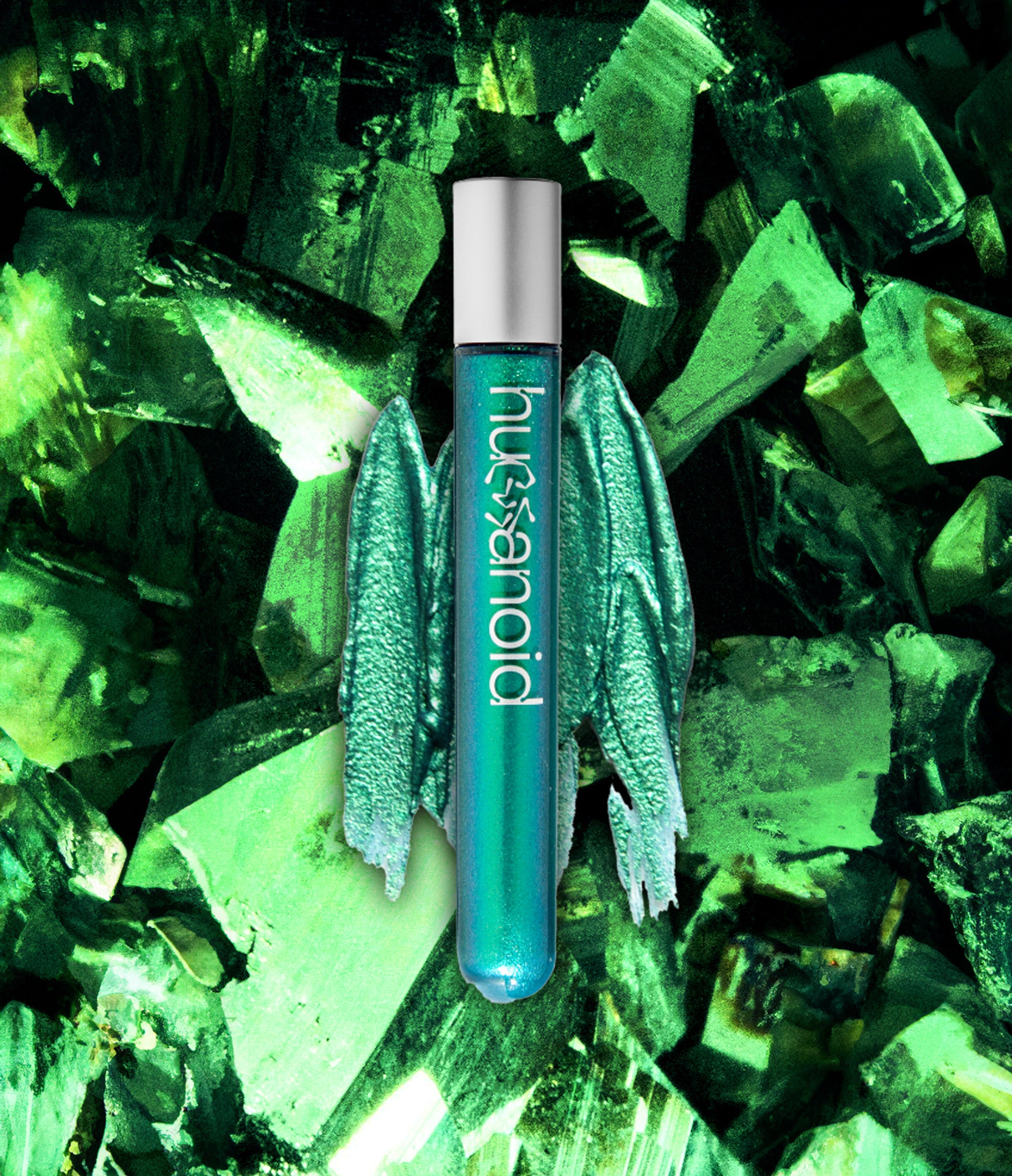 Close-up of Colorwand in Figeater, an opaque lush metallic emerald green
