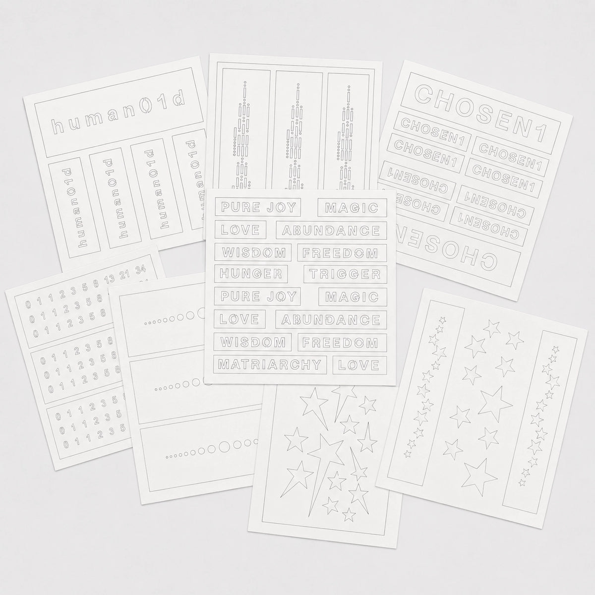 sprāy stencil pack